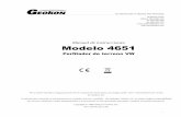 Manual de instrucciones Modelo 4651 - ensesa.com.mxensesa.com.mx/wp-content/uploads/2018/03/Manual-Modelo-4651-Esp… · ... por un período de 13 meses a partir de la fecha de compra.
