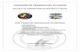 COMISIÓN DE TRÁNSITO DEL ECUADOR - cte.gob.eccte.gob.ec/wp-content/uploads/2011/10/BancoPreguntasAspEFOT.pdfcomisiÓn de trÁnsito del ecuador escuela de formaciÓn de oficiales