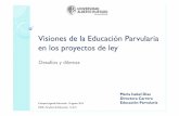 Visiones de la Educación Parvularia en los proyectos de · PDF fileEducación Parvularia Existeconsensoacercade: la importancia de los primeros años de losniñosparasudesarrollofuturo