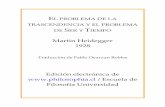 Heidegger - El problema de la trascendencia y el problema ...limasonica.tripod.com/books/problematrascendencia.pdf · EL PROBLEMA DE LA TRASCENDENCIA Y EL PROBLEMA DE SER Y TIEMPO