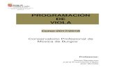 PROGRAMACIÓN DE VIOLAconservatorioburgos.centros.educa.jcyl.es/sitio/upload/Viola... · PROGRAMACIÓN DE VIOLA Curso 2017/2018 Conservatorio Profesional de Música de Burgos Profesores: