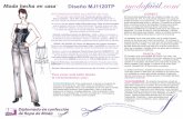 Diseño MJ1120TP - modafacil.com · precioso corset de lazos y pantalón recto con bordado en cintura sugerimos lo siguiente: Hilos, una cremallera de 25 cms para el corset,