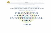 PROYECTO EDUCATIVO INSTITUCIONAL (PEI) 2016istpisco.edu.pe/pdf/IESTP_PEI_2016.pdf · educativos y con el sector productivo para el cumplimiento de su misión dando ... ESTADO ACTUAL