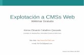 Explotación a CMSs Web - Alonso Caballero Quezada / … de Explotación En este paso final el atacante toma toda la información capturada hasta este punto y la utiliza para explotar