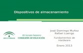 José Domingo Muñoz Rafael Luengoinformatica.gonzalonazareno.org/.../content/1/almacenamiento.pdf · soportes de almacenamiento de información denominados ópticos: CD (Compact