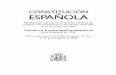 CONSTITUCIÓN ESPAÑOLA - boe.es · el 31 de octubre de 1978 Ratificada por el pueblo español en referéndum de 6 de diciembre de 1978 Sancionada por S. M. el Rey ante Las Cortes