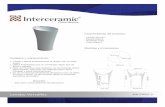 Ficha técnica - interceramic.com · en polvo o fibras, ya que pueden dañar la superficie esmaltada del lavabo Características del producto - Lavabo de piso - Resina blanca - Acabado