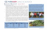 Boletín Mensual Junio 2013 Acerca de USAID-ACCESOpdf.usaid.gov/pdf_docs/PA00KNRW.pdf · localizada estratégicamente en el área fronteriza entre Honduras y El Salvador. ... cultivos