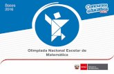Olimpiada Nacional Escolar de Matemática · Ministerial N° 0440-2008-ED y modificado por la Resolución Ministerial N° 199-2015-MINEDU). 2. ... Rutas de Aprendizajes y en el Diseño