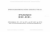 PIANO EE.EE. (Ciclos 1º -1º y 2º- y 2º (1º y 2º) de Enseñanzas Elementales) Conservatorio Elemental de Música “Ramón Corrales” Departamento de Piano Programaciones didácticas