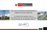 TALLER DE COOPERACIÓN HORIZONTAL SOBRE …aumento el caudal del río Chicama afectando la defensa ribereña existente, ocasionando: 1500 personas afectadas · 2016-8-10