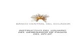 BANCO CENTRAL DEL ECUADOR - bce.fin.ec · (SSP): SPI Sistema de Pago Interbancario, ... 5.2 De un clic en el botón “HABILITAR MACROS”, aparecerá la siguiente pantalla: BANCO