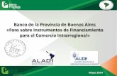 Presentación de PowerPoint - ALADI - Asociación ...file/...Comercio Exterior - División Internacional Banco de la Provincia de Buenos Aires – Comercio Exterior Sistemas de Pago