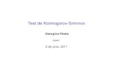 Test de Kolmogorov-Smirnov - FaMAF de Kolmogorov Smirnov I Inconveniente:No es sencillo construir los intervalos a partir de las probabilidades. I Se pierde información al agrupar