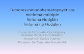 Tumores inmunohematopoyéticos mieloma múltiple …€¦ ·  · 2014-11-06de patrones. Radiología •Mayor frecuencia: lesión osteolítica de tipo ... •Se subdividen en linfoma