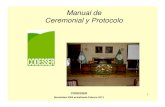 Manual de Ceremonial y Protocolo - codesser.cl · Manual de Ceremonial y Protocolo CODESSER 1 ... Tipos de Ceremonias Solemnes, Institucional, Simples b) Programas básicos para actos