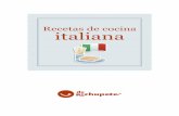 Recetas de cocina italiana - recetasderechupete.com · y pesto Royal INGREDIENTES 6 tomates Raf 1 cuña de Parmesano Reggiano 2 dientes de ajo 15 g. de albahaca fresca 40 g. de piñones
