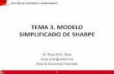 TEMA 3. MODELO SIMPLIFICADO DE SHARPEocw.unileon.es/.../TEMA-3-Modelo-Simplificado-de-Sharpe.pdfPara aplicar el modelo de Markowitz es necesario disponer de un número elevado de estimaciones.