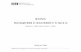 FONS JOAQUIM CASSADÓ I VALLS - bnc.cat · Biblioteca de Catalunya. Secció de Música. Inventaris 2 PRESENTACIÓ Joaquim Cassadó i Valls (Mataró, 1867-Barcelona, 1926), compositor