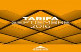 TARIFA SEPTIEMBRE 2016 - aisluxandalucia.comaisluxandalucia.com/media/aisluxandalucia/dayvo/Tarifa Aislux... · Para la limpieza de las placas y de los paneles se recomienda usar
