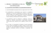 1. ORIGEN Y DESARROLLO DE LAS UNIVERSIDADES - UNIVERSITOLOGIA | Formando proyectos de … ·  · 2011-03-09importancia es tal que en la actualidad ha sido la sede de la denominada