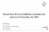 Pronósticos de la mortalidad e incidencia de cáncer en ... · Registro Central de Cáncer en Venezuela : - Programa Nacional ... Anuario de Mortalidad 2010-2012 (MPPS). ... Registro