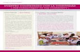 NUESTRO COMPROMISO CON LA COMUNIDAD - … · recently opened a bakery and Hotel Monasterio’s baker Stephane Chambelant was delighted to visit to offer his professional guidance