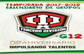 TEMPORADA 2017-2018 calendario de grupos 12.pdf · Domingo Plateados de Cerro Azul vs. Bravos de Nuevo Laredo 14:00 hrs.Deportivo Bancario Jornada 6 - 6, 7 y 8 de Octubre Jornada