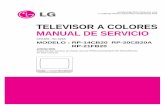 TELEVISOR A COLORES MANUAL DE SERVICIO SC-023A.pdf · MANUAL DE SERVICIO ATENCIÓN ... Reciba el patrón estándar LG (patrón digital, 480NC, ... Ponga el TV en funcionamiento 30
