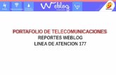 PORTAFOLIO DE TELECOMUNICACIONES - 177 Weblogsweblog.emcali.net.co/contenidos_weblog/Presentacion_Reportes... · • Para todos los reportes que se deben crear a través de la plataforma