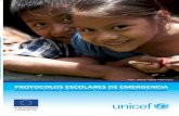 PROTOCOLOS ESCOLARES DE EMERGENCIA - … ·  · 2013-05-02- Protocolo escolar de emergencia para habilitación de la escuela a ser usada como ... que definirán el contenido y desarrollo