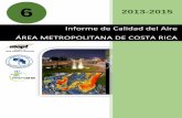 Informe de Calidad del Aire ÁREA METROPOLITANA DE … · SEXTO INFORME DE LA CALIDAD DEL AIRE: GAM 2013-2015 ii ... LABORATORIO DE ANÁLISIS AMBIENTAL, ... 5 Gases efecto invernadero
