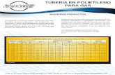 TUBERIA EN POLIETILENO PARA GAS - Venta de … gas.pdfCalle 15 No.22-67 (Paloquemao) Bogotá, D.C. PBX: 370 06 66 / FAX: 237 4199 TUBERIA EN POLIETILENO PARA GAS NUESTROS PRODUCTOS