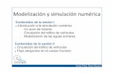 Modelización,y,simulación,numérica - Estalmat ... · Modelización,y,simulación,numérica, Contenidos de la sesión II ! ... Simulación de corte en el flujo del tráfico en el