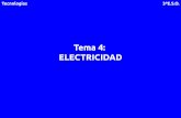 Tema 4: ELECTRICIDAD - tecnologia-jbm.galeon.com · Nos da idea del consumo eléctrico de un dispositivo o vivienda. ... Pulsador del timbre de una casa. ... Diapositiva 1 Author: