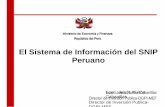 El Sistema de Información del SNIP Peruano - une.edu.pe de los proyectos de inversión pública en su fase de preinversión. Entró en funcionamiento en dici mbre del año 2 0, pion
