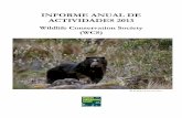 Informe 2013 final17022014 - bolivia.wcs.org · 2 Wildlife Conservation Society Programa de los Paisajes Vivientes – Informe Anual 2013 ÍNDICE AGRADECIMIENTOS I. DESCRIPCIÓN DE