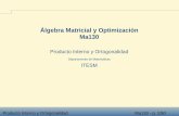 Álgebra Matricial y Optimización Ma130cb.mty.itesm.mx/materias/ma4011/materiales/a130-08.pdf · Contexto Introduccion´ Producto Punto Propiedades • Norma Ejercicio 5 Propiedades