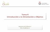 Tema 1: Introducción a la Ingeniería del Software · Ingeniería del Software I –2011/2012 Definición: Orientación a Objetos Paradigma de computación Define y organiza el ...