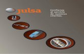 Confianza al servicio de nuestros clientes.b2bstore.julsa.com/document//Cat/CATJULSA_ES.pdf · Rodamientos a bolas de acero ... Rodillos-guía. Soportes para rodamientos. Rodamientos