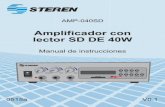 Amplificador con lector SD DE 40W - steren.com.mx · 3 IMPORTANTE Antes de utilizar su nuevo Amplificador de audio, por favor lea las siguientes recomendaciones: • Verifique la