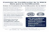 Comisión de Certificación de la NSCA Guía para la ...aerobictrainingspr.com/wp-content/uploads/2012/10/Spanish_Brochure.… · en atletas y la Certificación de Entrenador Personal