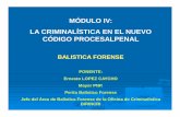 MÓDULO IV: LA CRIMINALÍSTICA EN EL NUEVO … · 2014-09-29 · Perito Balístico Forense Jefe del Área de Balística Forense de la Oficina de Criminalística ... Utilizando cualquier
