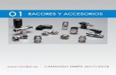 01 RACORES Y ACCESORIOS - NORDAIR S.A. – empresa … · 2017-09-15 · RACORES INSTANTÁNEOS DE LATÓN SERIE F FCOD Codo doble orientable cilíndrico Ref. ...