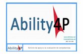 info@ability4p.net ... - arete-activa.com · trabajo, competencias umbral, de aquellas competencias que tienen que ver con el comportamiento o actitudes que se tienen a la hora de