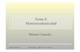 Tema 8: Heteroscedasticidad - um.es · Máximo Camacho Econometría I - ADE+D 11/12 - Tema 8 3 Descripción de la clase Introducción a la heteroscedasticidad El método MCO bajo
