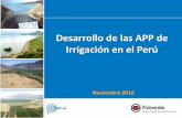 Desarrollo de las APP de Irrigación en el Perú€¢Los aportes del Estado se recuperan con los ingresos por venta de tierras e ingresos por ... aguas de la Cuenca Amazónica para