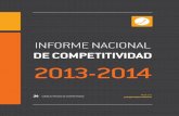 de Competitividad 2013-2014 - graduadoscolombia.edu.co · política comercial política de cambio estructural ... Sistema Nacional de Competitividad e ... y calidad de la infraestructura.