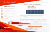 300 – 320 W SOLAR PANEL · policristalino eficiencia y desempeÑo excepcional 300 – 320 w solar panel s72pc módulo con 72 celdas s72pc- 300, s72pc-305, s72pc-310, s72pc-315,