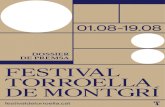 DOSSIER DE PREMSA FESTIVAL TORROELLA DE … · Matinatta / «O Colombina» de l’òpera I Pagliacci / G. Rossini: «La promessa» de la col·lecció Serate Musicali / «La speranza